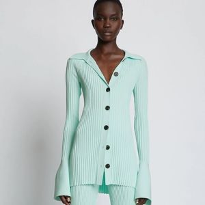 ISO Prozena schouler ribbed cardigan and trousers